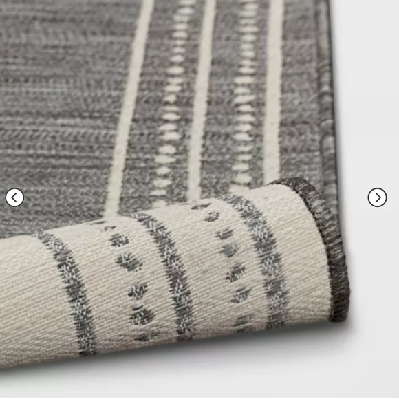 Casual Border Outdoor Rug Gray - Threshold™ designed with Studio McGee - Picture 3 of 4